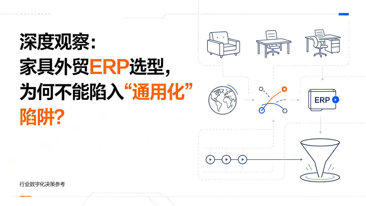 深度观察：家具外贸ERP选型，为何不能陷入“通用化”陷阱？